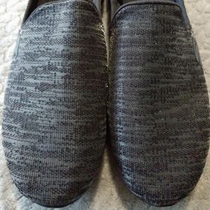 Black Metallic Skechers Mules (like new)
